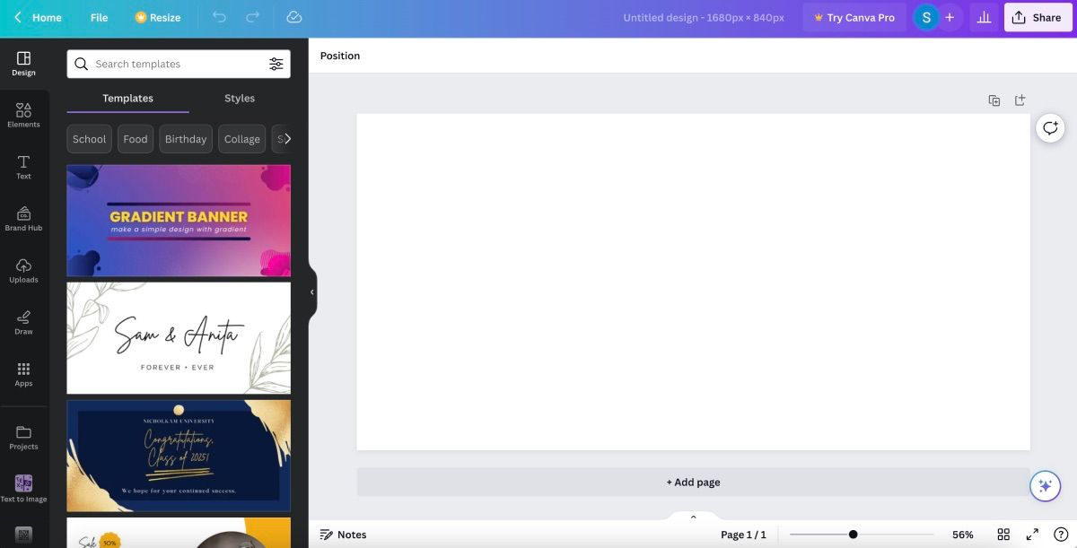 Canva above the fold