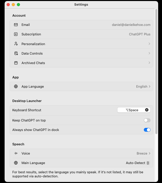 ChatGPT lower page