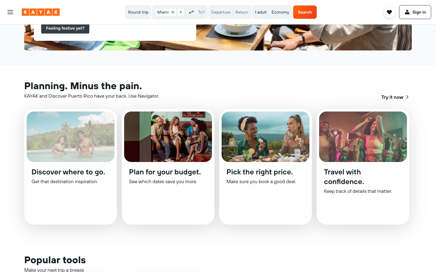 Kayak mid-page