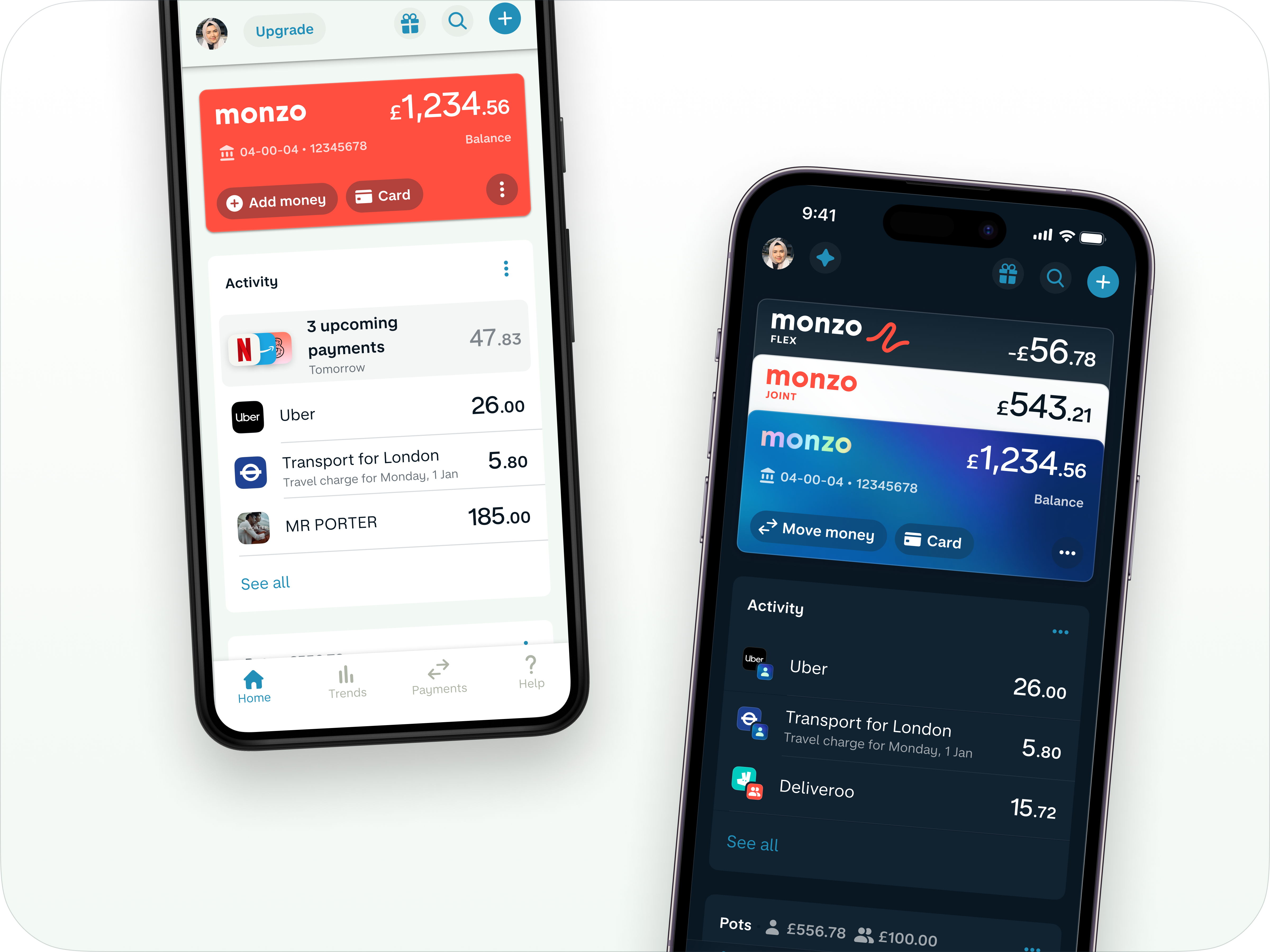 Monzo above the fold