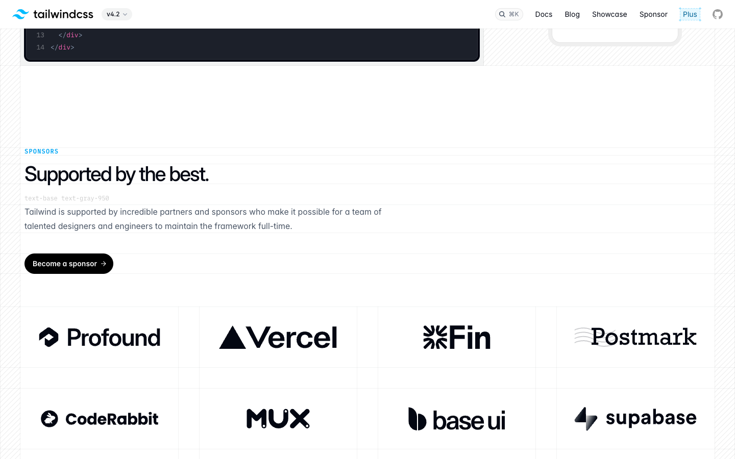 Tailwind CSS mid-page
