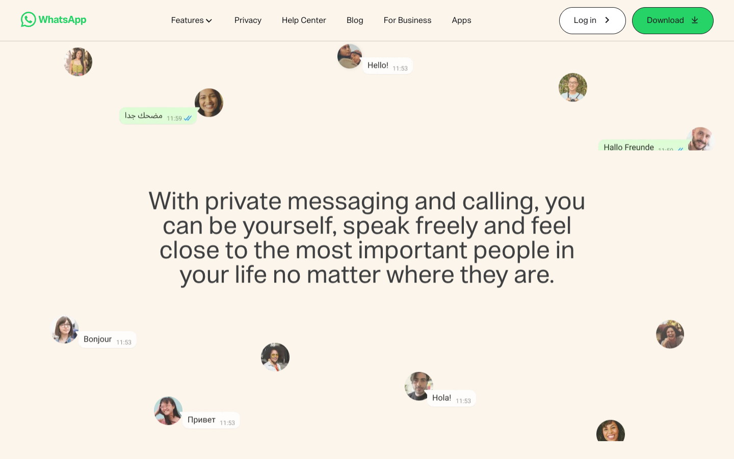 WhatsApp mid-page