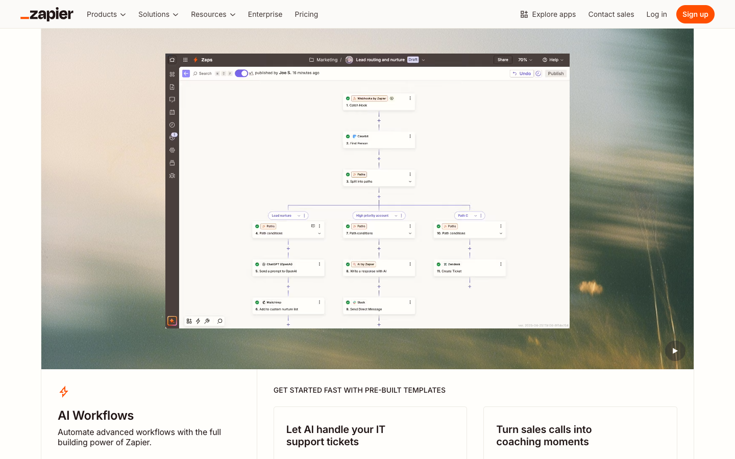 Zapier mid-page